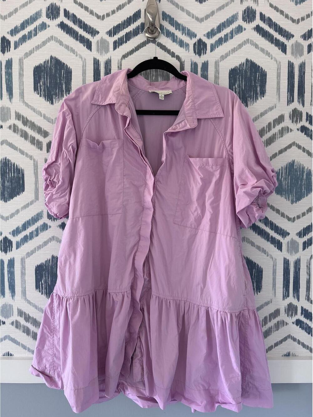 Pinch Button Down Dress